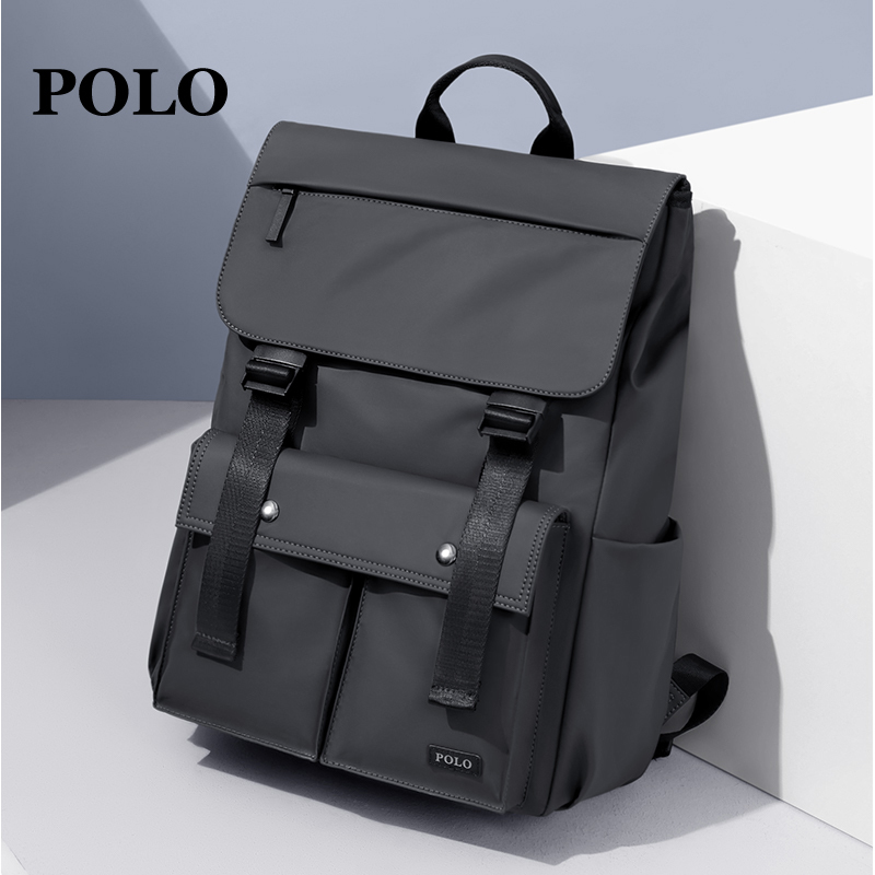 Polo Backpack Men's Backpack 17inch Large Capacity Computer Bag Student Lightweight Simple 2025 New Mountaineering Bag