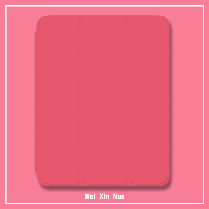 Suitable for iPad Protective Case Mini6 New 2021 Model Tri-Fold 12.9 Transparent Pro11 Tablet Case iPad 9/10 Tenth Generation with Pen Slot Air5 Silicone 10.2inch Pink 4/3