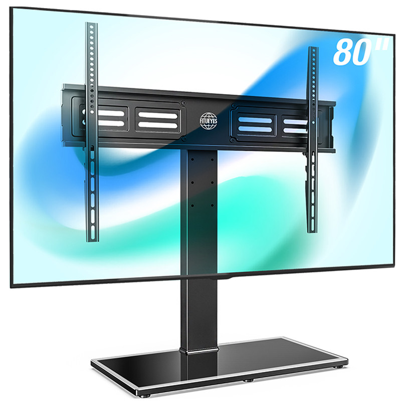 FITUEYES monitor desktop bracket TV rack free punch 50 80 inch Xiaomi Samsung Hisense Universal