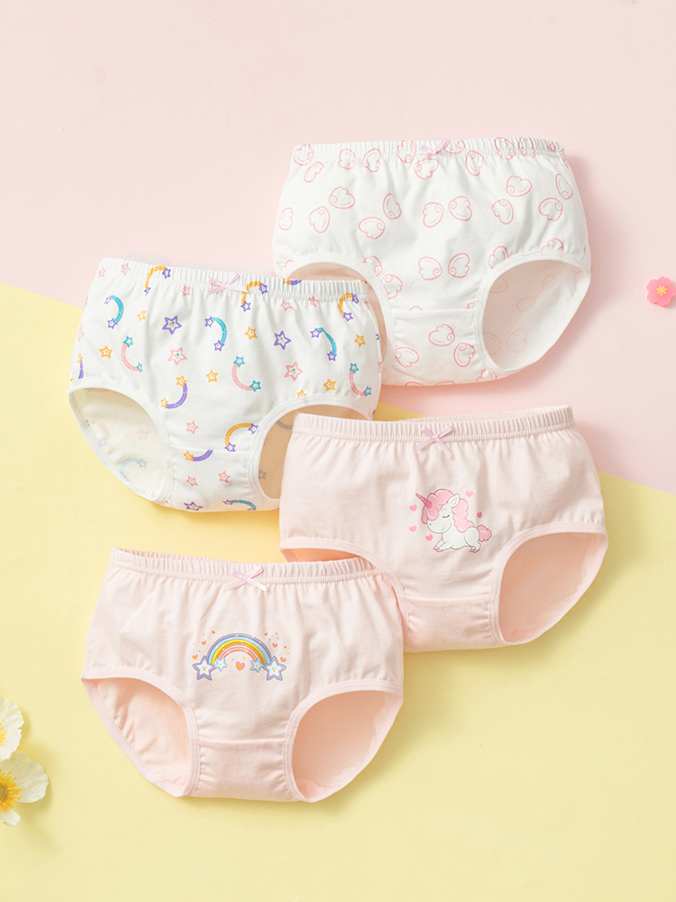 Barabara children's underwear girls cotton triangle baby do not clip ass girl shorts summer thin cotton