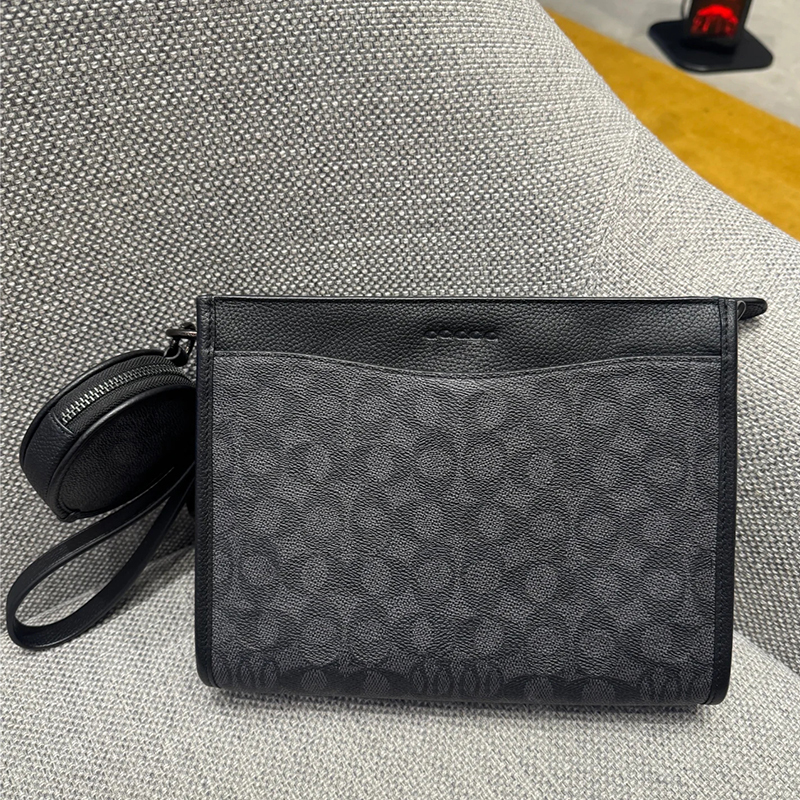 Xuandong Classic Men's Casual Business Wrist Bag, New Men's Clutch Bag, Underarm Bag, Small Clutch Bag, Handbag for Men