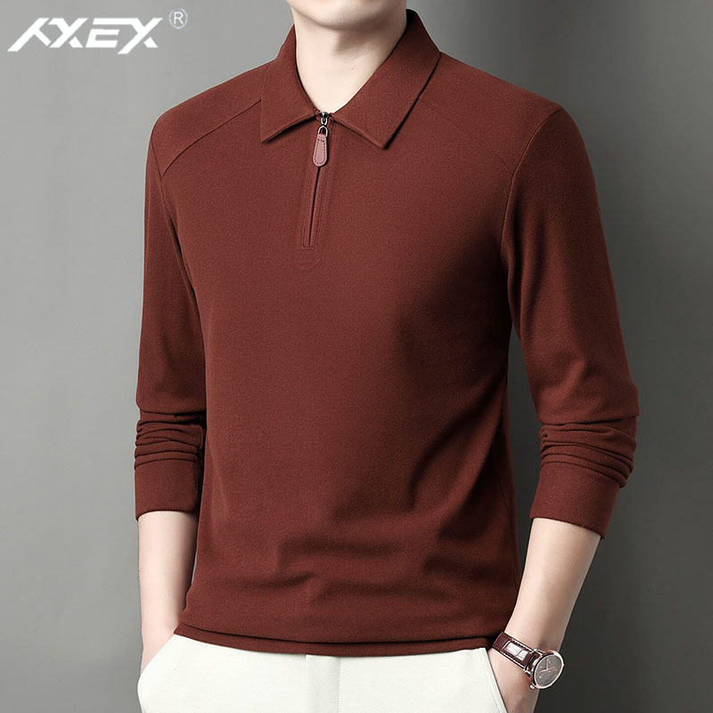 2026 New High-End Half-Zip Long-Sleeve T-Shirt Men's Polo Shirt Versatile Luxury Top 2026 New High-End Half-Zip Long-Sleeve T-Shirt Men's Polo Shirt Versatile Luxury Top