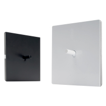 Type 86 home decoration switch matte white minimalist style retro stainless steel painted panel socket single open double control brass lever