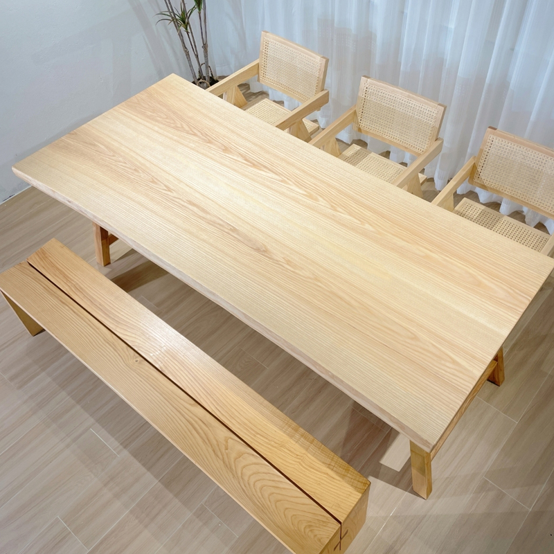 (Spot collection) 2 meters to 3 meters long ash wood large plate tea table natural side table log