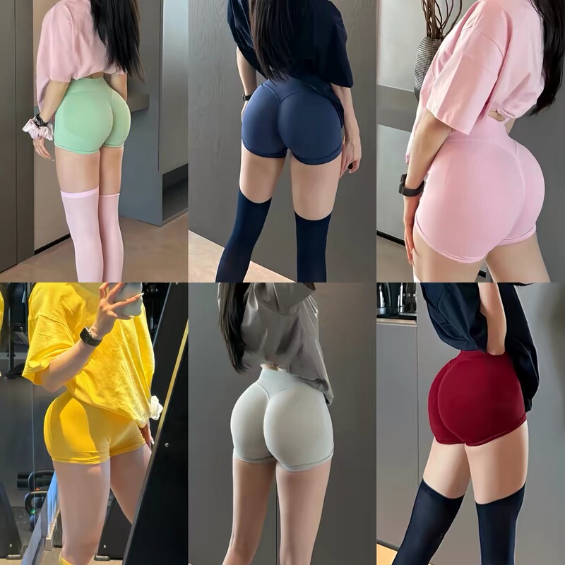 Peach Butt Fitness Shorts Women's Sports Three-Quarter Pants European and American Yoga Shorts High-Elastic Training Butt-Lifting Tight Shorts Peach Butt Fitness Shorts Women's Sports Three-Quarter Pants European and American Yoga Shorts High-Elastic Training Butt-Lifting Tight Shorts