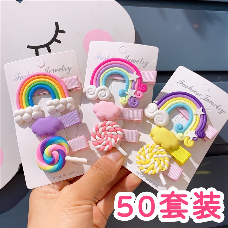 Girls' Rainbow Hairpins, Practical Gifts for Kindergarten Children, Birthday Souvenirs, Creative Small Gifts, Local Promotion Prizes