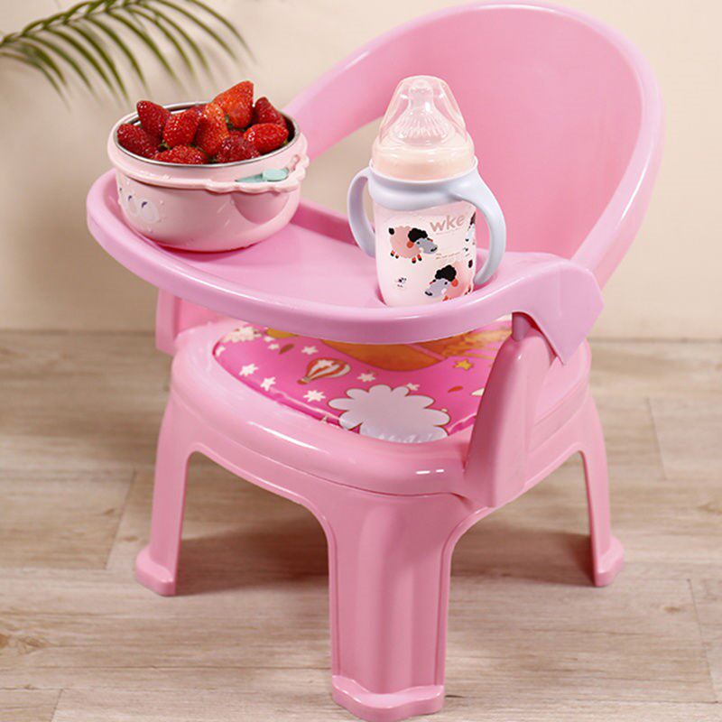 Baby child baby eating table dining chair cartoon called back seat plastic stool safe eating called chair