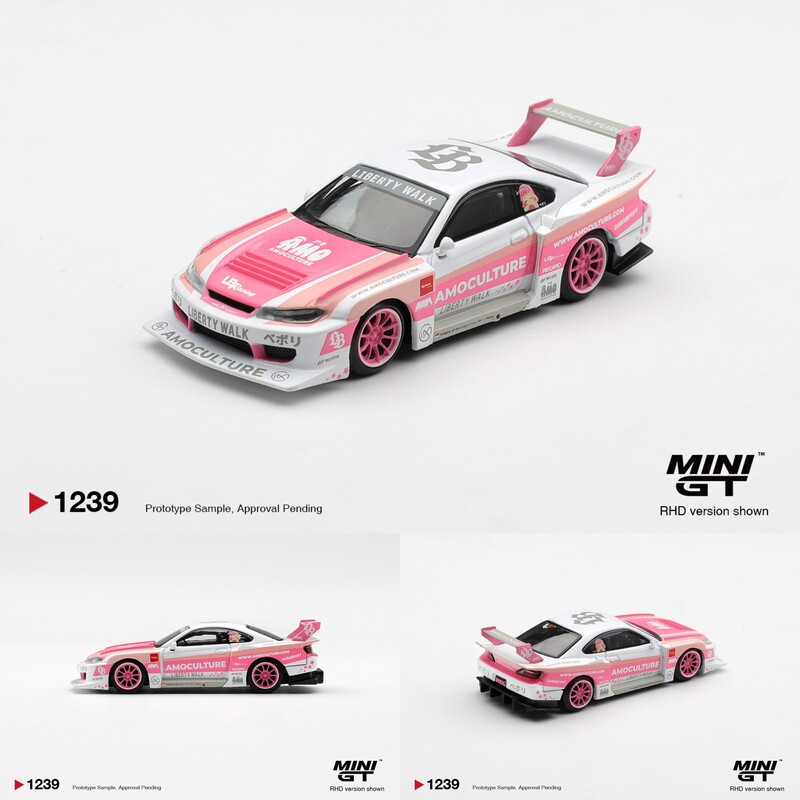 Minigt 1:64 Nissan Silvia S15 lb Wide-Body Modified Alloy Car Model 1239
