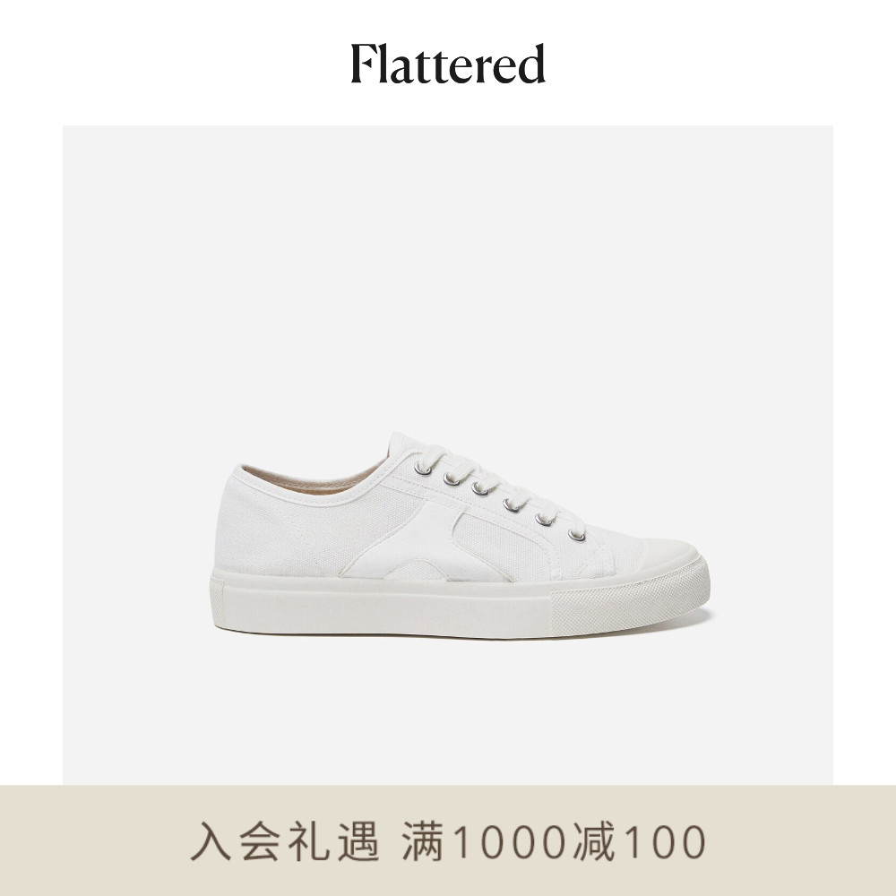 Flattered Hornstull Ladies Casual Handmade Sneakers Small White Shoes Salt White 2022 Summer New