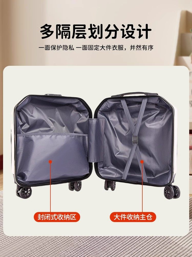 Nezha Kidsren's Suitcase Little Girl's Trolley Case Girl Can Ride Travel Toy Boy 3 to 10 Years Old 6