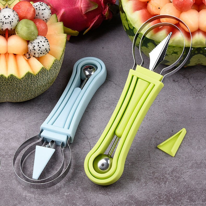 Three-in-one fruit digger cantaloupe take the gourd peeling the ball scoop fruit watermelon to take the meat carving artifact