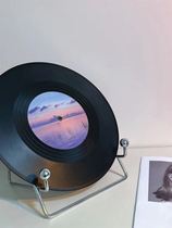 Vinyl record storage rack simple decorative painting stand ins birthday gift NetEase Cloud clock ornament display