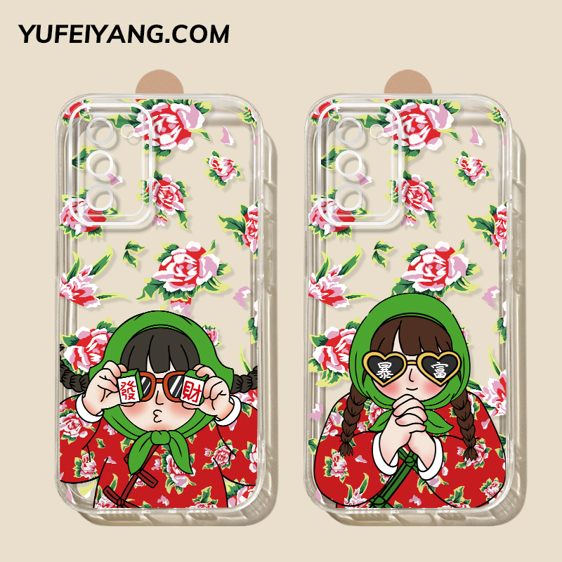 Hair Cairou oppoa55 mobile phone shell a52 autumn winter transparent a35 new silicone Oper a11x ultra-thin anti-fall A9 heat dissipation full package a7x net red female a3s minimalist creative OPP