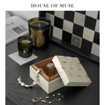 Muses cow bone woven decorative jewelry box high-end imported jewelry storage box dressing table bedside table ornaments