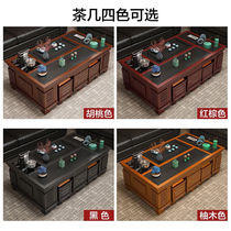Coffee table Kungfu coffee table new Chinese style solid wood fire stone automatic water filling tea table and chairs living room office home red