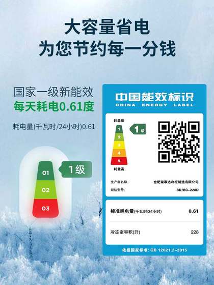 荣事达228/388L冰柜家用商用卧式大容量冷藏冷冻两用双温保鲜冷柜