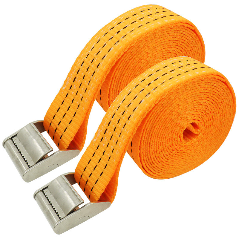 304 stainless steel thickened orange zinc buckle a taut high-strength polyester buckle binding belt 3.8cm article tightening belt
