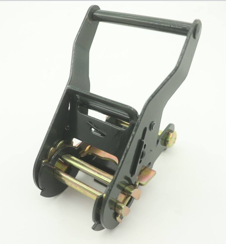 1.5 inch double hook cargo binding belt tensioner retainer step by step tightening rope tensioner army green 3.8cm thick belt