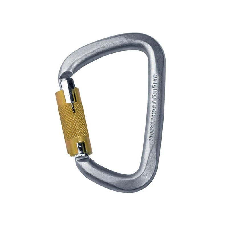 Singing Rock 30KN Silk Lock Lock Sanmian automatic door O -type steel lock climbing steel lock mountaineering lock