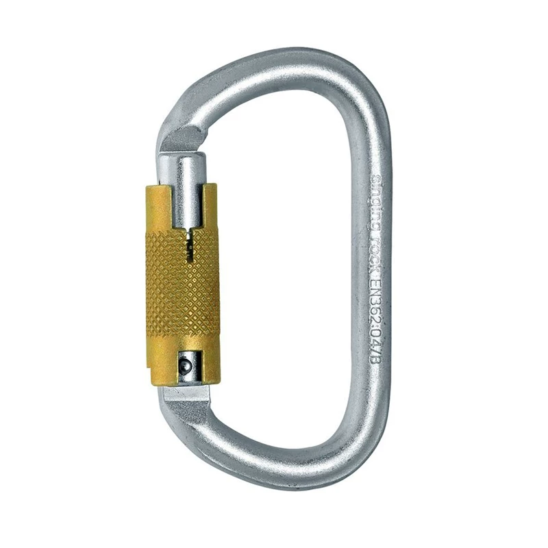 Singing Rock 30KN Silk Lock Lock Sanmian automatic door O -type steel lock climbing steel lock mountaineering lock