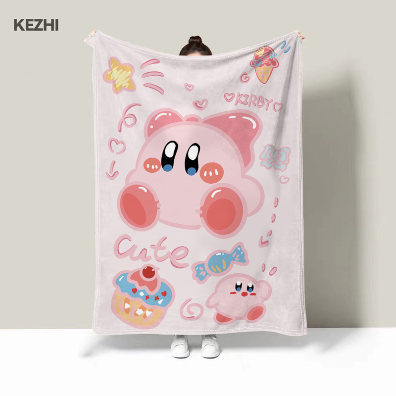 Four Seasons Air Conditioning Blanket Kirby Cute Thin Nap Blanket Office Lunch Break Blanket Sofa Blanket Shawl Air Conditioning Cover Blanket
