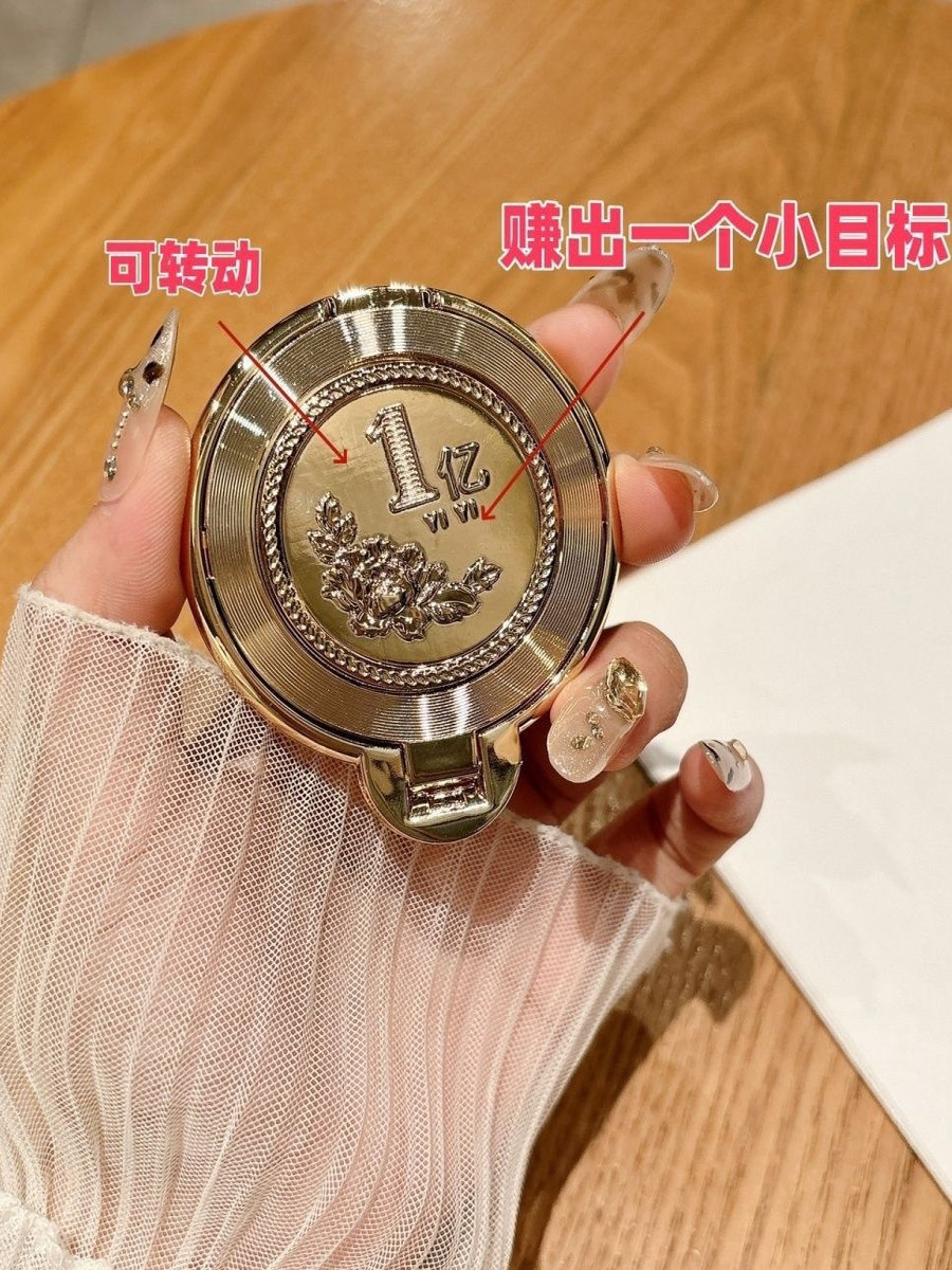 Rotating Stress-Relief Gyro Phone Stand with 100 Million Designs, Adhesive Type, Lightweight, Portable, Desktop, Creative Ring Stand for Watching Shows, 3D