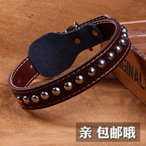 Wise Letter Bull Leather Collar Big Dog Neckline Small Dog Neck Ring Golden Maud Dog Neck Ring Medium Large Dog Dog