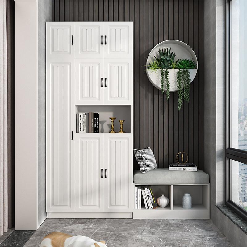 Shoe cabinet home large capacity storage doorway entry cabinet Nordic coat cabinet simple modern balcony storage multi-functional