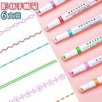 Florid Contour Pen Curve Pen Florid Contour Pen Curve Pen High Face Value Students with Colour Rote Pen Fluorescent Pen
