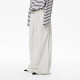 Escape from Chigang West silhouette cut three-dimensional white-leg-leg pants drape mid-waist drape washed retro straight long pants