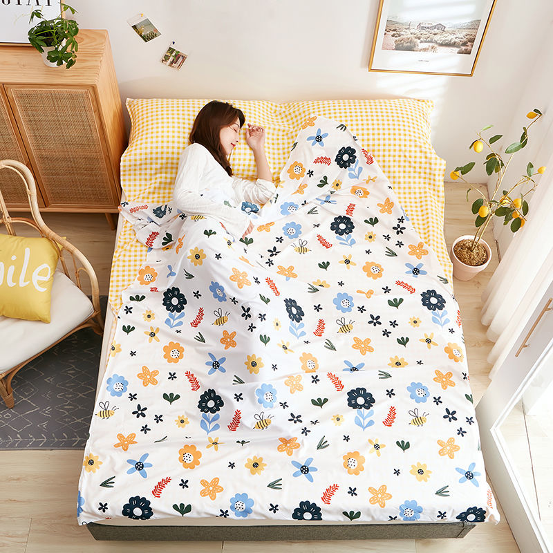 Travel proof Dirty Quilt Cover Portable Sepal Sleeping Bag Travel Bed Linen Double Grown-up Adults travel to hotel Guest House