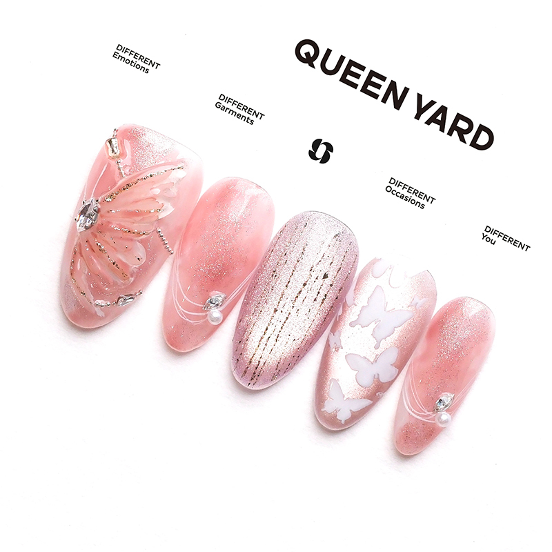【Dream Butterfly 2.0】Queenyard Handmade Snowflake Embossed Butterfly 2026 Spring New Wearable Nails