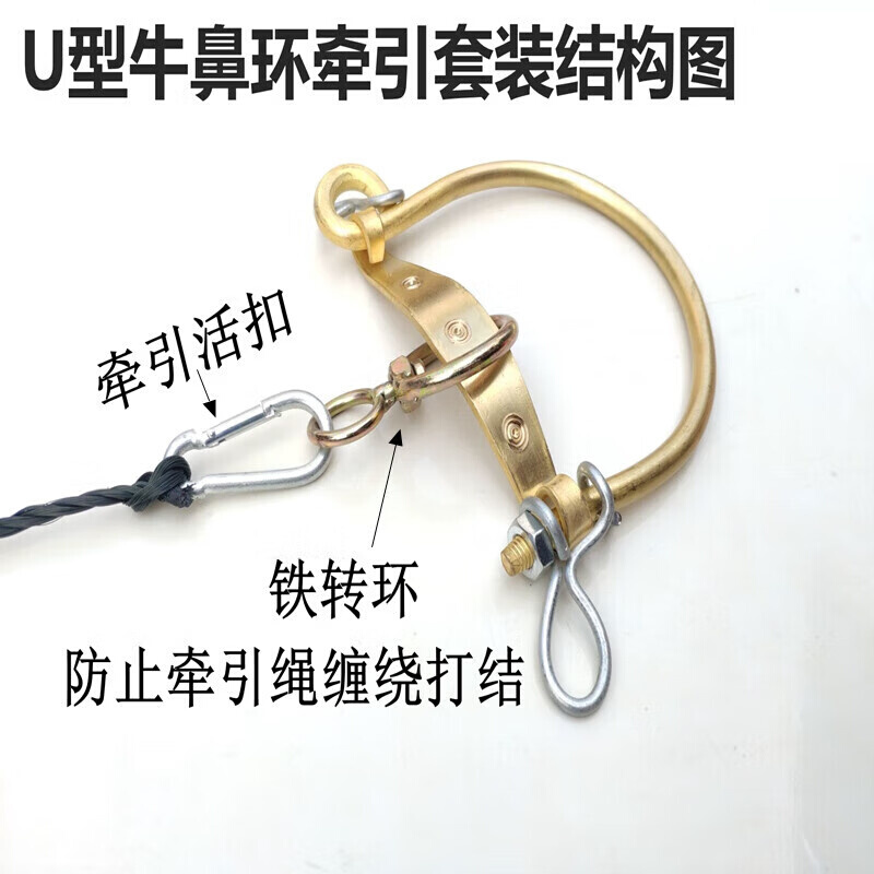 Bull Nose Ring Bull nose traction Bull Nose Ring Bull Nose Bolt Nose Clip Bull with equipment instrument fitter Bull Button 8mm-Taobao
