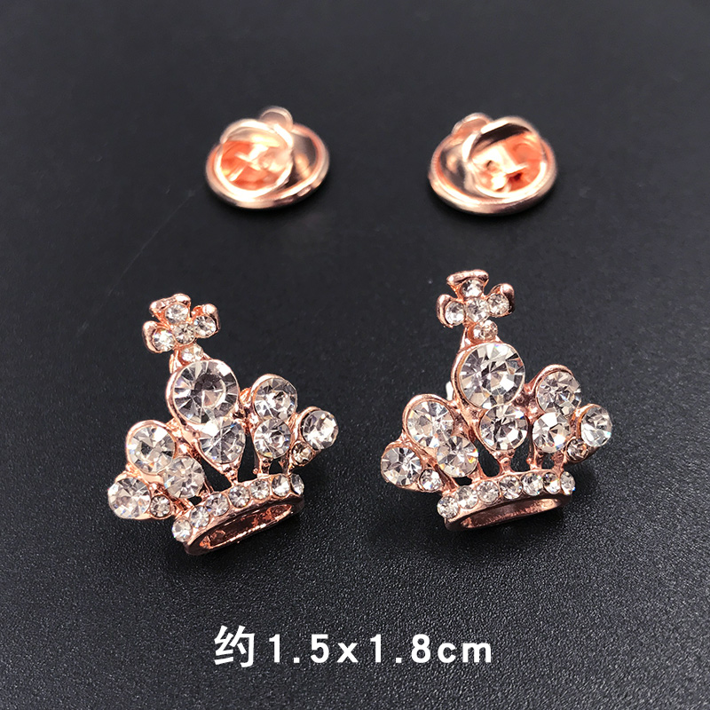 Cặp vợ chồng châu Âu và Mỹ nhỏ trâm cài đầy đủ kim cương vương miện gai ngựa kim nam và nữ phù hợp với nút áo cổ áo kim huy hiệu đảng cài áo