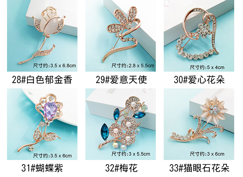 Thời trang Hàn Quốc phiên bản mới của trâm cài nữ rhinestone trâm nam trang sức phụ kiện phù hiệu pin pin khóa cổ áo trâm cài áo đại