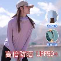 2024 New Yaru Yarn Woman Summer Anti UV Light Breath Skin Clothes with Large Hat Ice Clothes