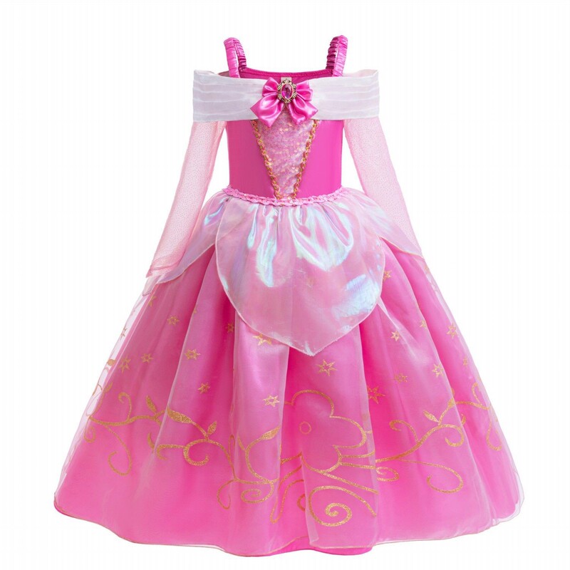 Children's Day Princess Cos Costume for Children's Day, Elsa Cinderella Princess Dress, Birthday Gift Mermaid Princess Dress