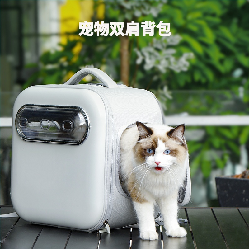 Pet Scapegoat for easy and high face value kitty Cat Box Space Barn Door Out Large Capacity Double Shoulder Cat School Bag Breathable Type