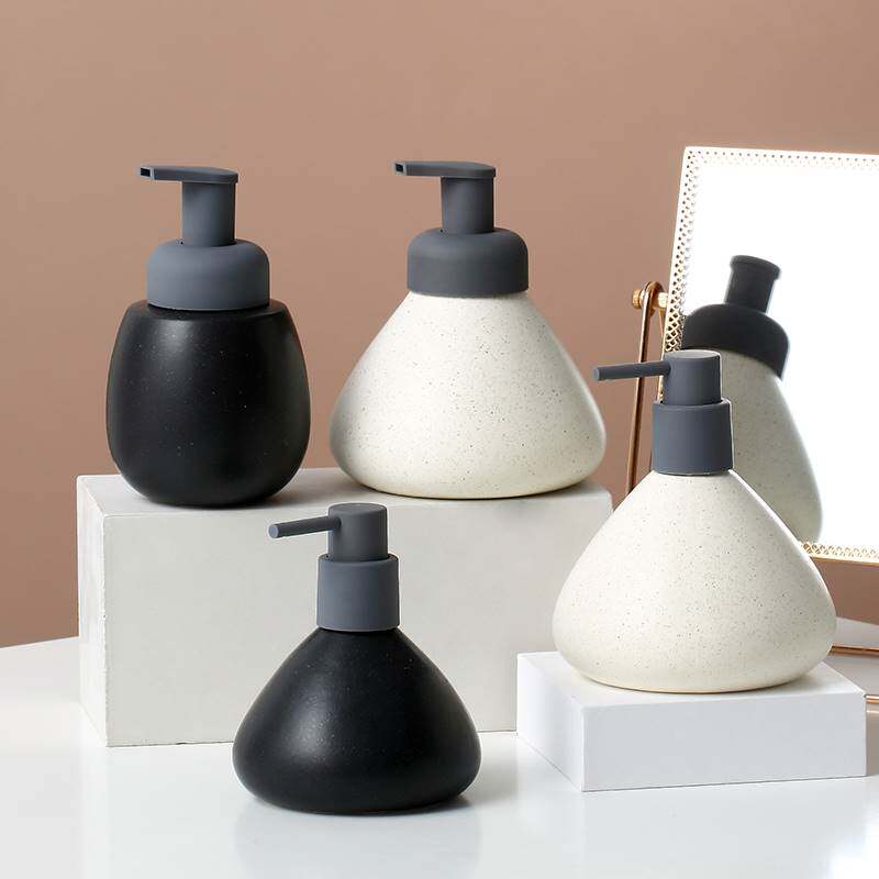 Foamer hand sanitizer shower gel shampoo conditioner empty bottle ceramic press sub-bottling large-capacity customization