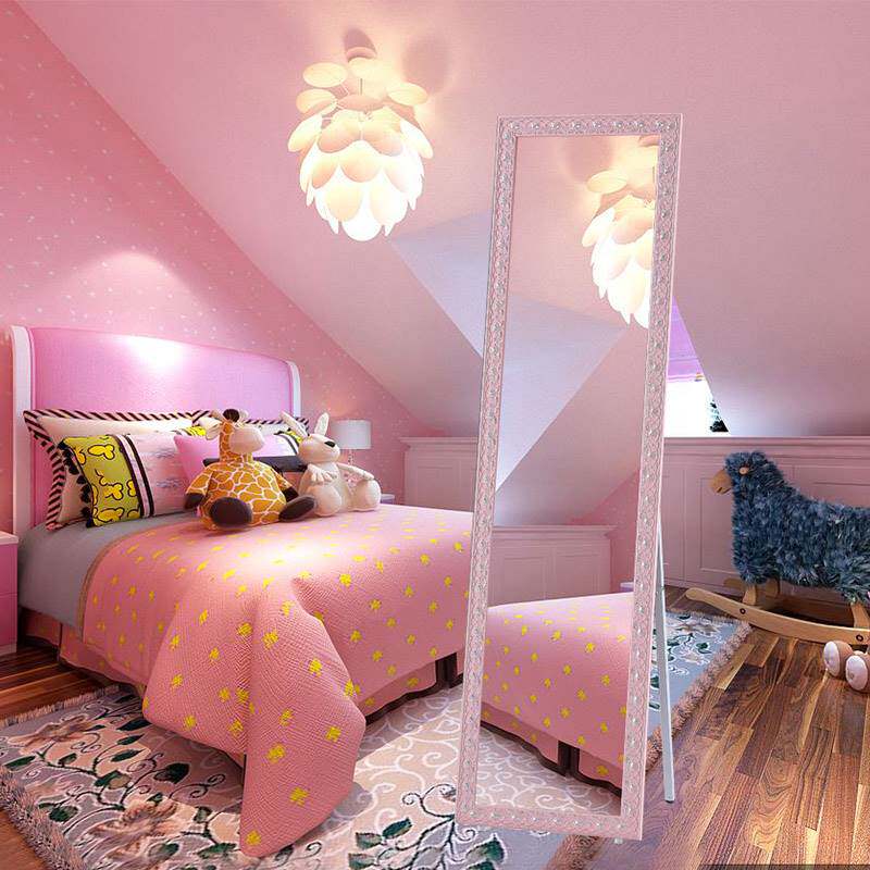Cloakroom mirror full-body floor-to-ceiling clothing home dormitory vertical full-length mirror small apartment long mirror full-body mirror