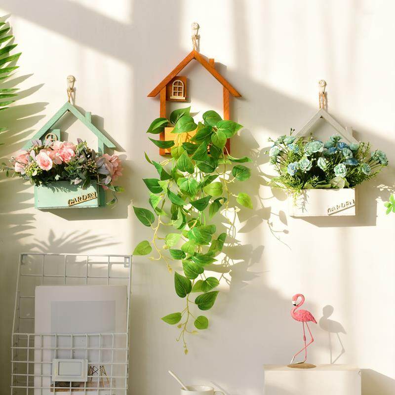 Creative Wall Wall Decoration Pendant Nordic Pins Emulation Plant Wall-mounted Fake Flowers Living-room Restaurant Wall Hanging Flowers-Taobao