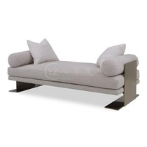 Nordic minimalist modern home living room lamb suede sofa long bench creative metal footbed tailstool into the door swapping stool
