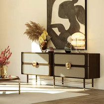 Italian Light Luxury Villa Hotel Manufacture Wooden Chateau Hall Designer Cabinet Decoration Cabinet