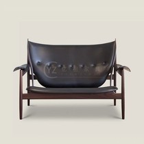 American Light Lavish Solid Wood Living Room With Guest Sofa Chair Designer Creative Leather Art Trio Chief Chair Sales of the sofa