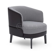 Nordic simple modern leather art sofa chair small apartment living room soft decoration designer model room sales department negotiation chair