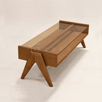 Room Tea Table Room with Cubic Cube Creative Glass Wooden Tea Co-software Designer Model