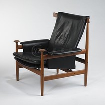 Modern Chinese solid wood living room sofa chair Minjuku tea room leather art visitor single chair rear modern sample room casual chair