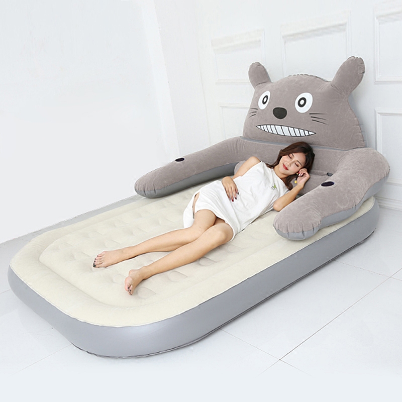 Dragon Cat Inflatable Bed Cartoon Tatami Mattress Cute Sloth Sofa Single Double Home Air Cushion Bed Thickened Sleeping Mat