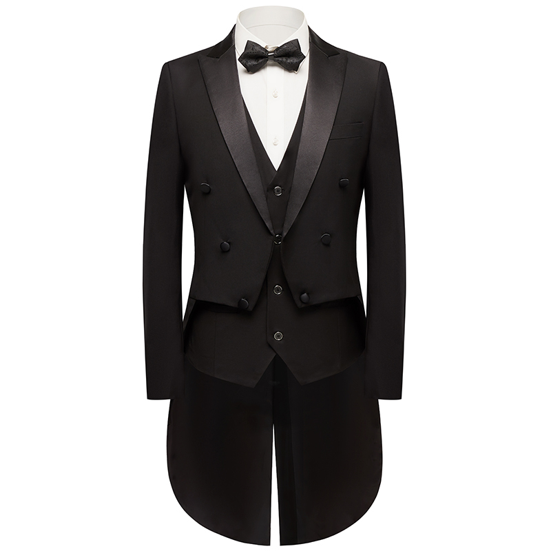 Men's Tuxedo Slim-Fit Suit Stage Performance Choir Host Groom Wedding Banquet Conductor Suit