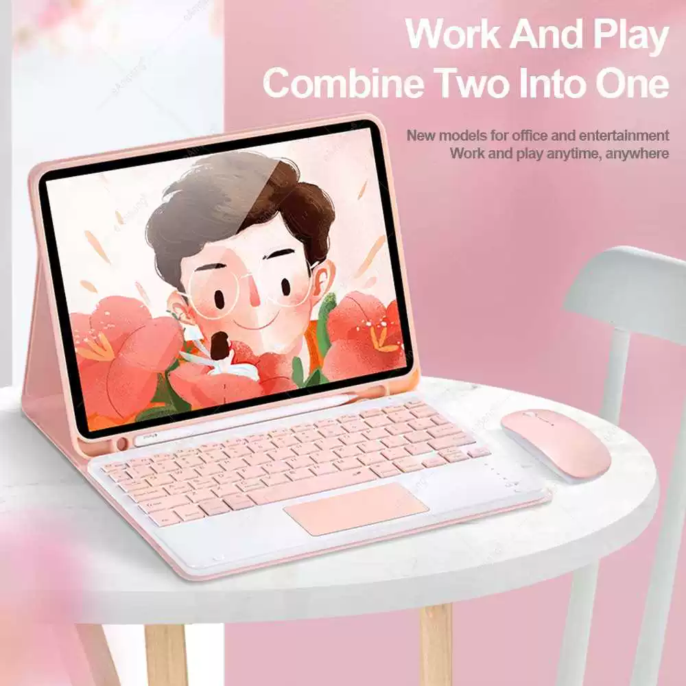 Case with Touchpad Keyboard Mouse For Apple iPad 10.2 8 8th